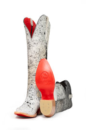 Gia Tall Cowhide Red Bottom Snip Toe Cowboy Boot Size 9.5 Box UW42