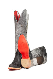 Gia Tall Cowhide Red Bottom Snip Toe Cowboy Boot Size 9.5 Box UW43