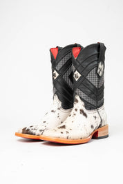 Cattleman Cowhide Red Bottom Square Toe Cowboy Boot Size 6 Box RM2
