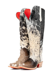 Gia Tall Cowhide Red Bottom Snip Toe Cowboy Boot Size 10 Box UW46