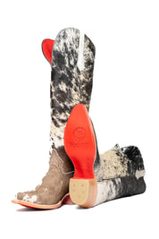 Gia Tall Cowhide Red Bottom Snip Toe Cowboy Boot Size 10 Box UW46