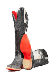 Gia Tall Cowhide Red Bottom Snip Toe Cowboy Boot Size 10 Box UW47