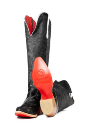 Gia Tall Cowhide Red Bottom Snip Toe Cowboy Boot Size 11 Box UW48