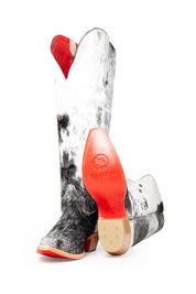 Gia Tall Cowhide Red Bottom Snip Toe Cowboy Boot Size 11 Box UW49