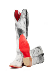 Gia Tall Cowhide Red Bottom Snip Toe Cowboy Boot Size 11 Box UW50