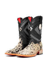 Prescott Cowhide Red Bottom Square Toe Cowboy Boot Size 7 Box RM15