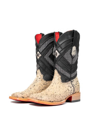 Cattleman Cowhide Red Bottom Square Toe Cowboy Boot Size 7 Box RM16