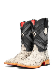 Cattleman Cowhide Red Bottom Square Toe Cowboy Boot Size 7.5 Box RM22