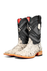 Prescott Cowhide Red Bottom Square Toe Cowboy Boot Size 7.5 Box RM22