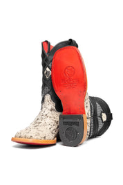 Cattleman Cowhide Red Bottom Square Toe Cowboy Boot Size 7.5 Box RM22