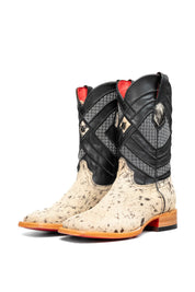 Cattleman Cowhide Red Bottom Square Toe Cowboy Boot Size 7.5 Box RM23