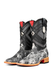 Cattleman Cowhide Red Bottom Square Toe Cowboy Boot Size 8 Box RM29