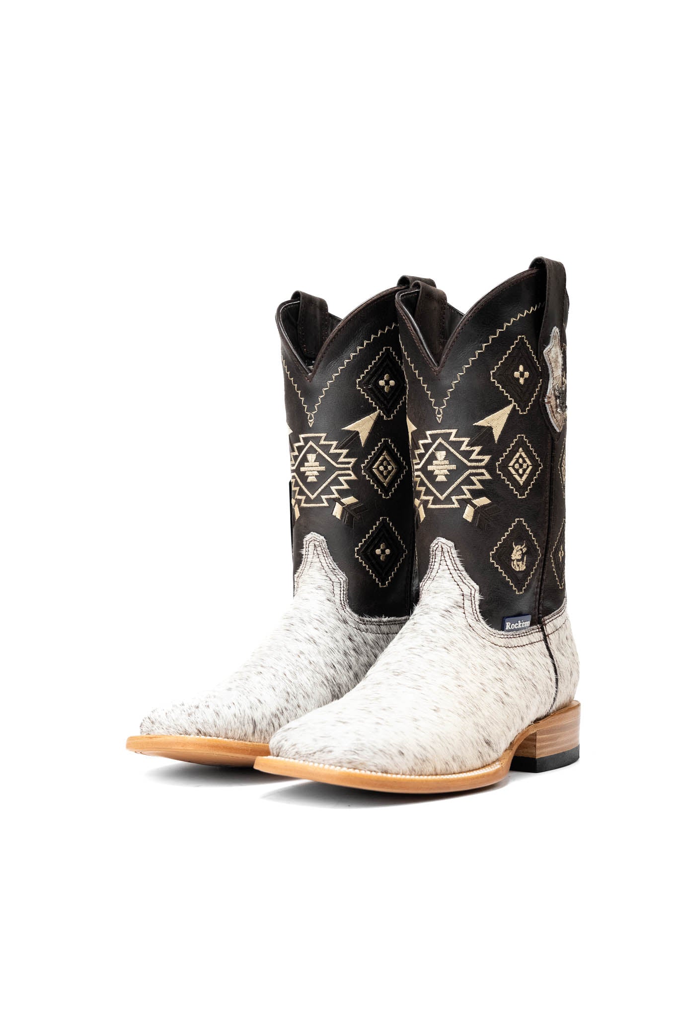 Men's Cowhide Square Toe Cowboy Boot Size 7 Box PM6