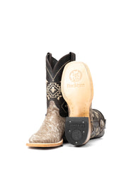 Men's Cowhide Square Toe Cowboy Boot Size 6 Box PM1