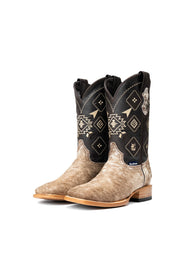 Men's Cowhide Square Toe Cowboy Boot Size 7.5 Box PM8