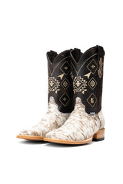 Men's Cowhide Square Toe Cowboy Boot Size 8.5 Box PM17