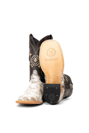 Men's Cowhide Square Toe Cowboy Boot Size 8.5 Box PM17