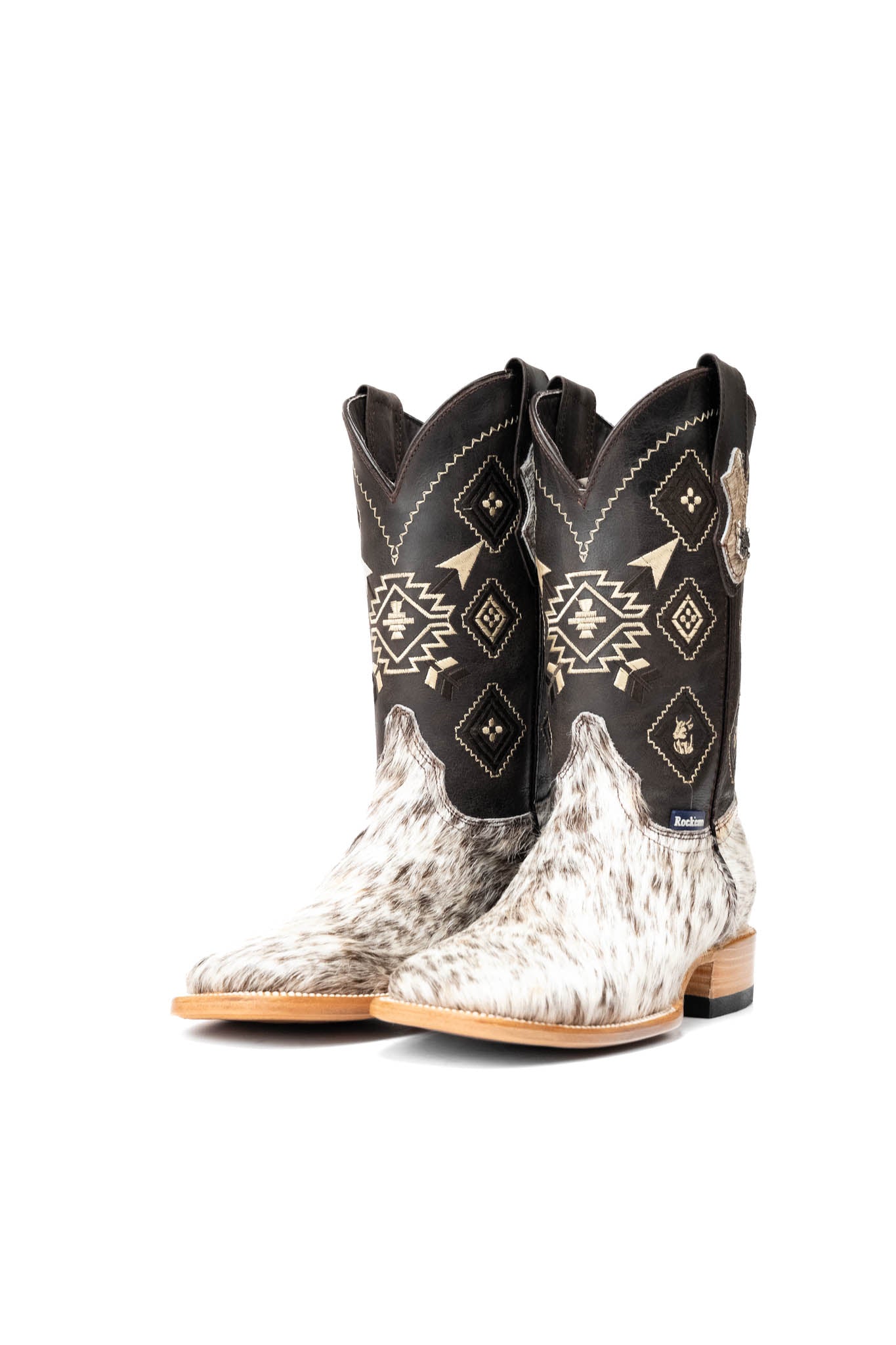 Men's Cowhide Square Toe Cowboy Boot Size 7 Box PM3