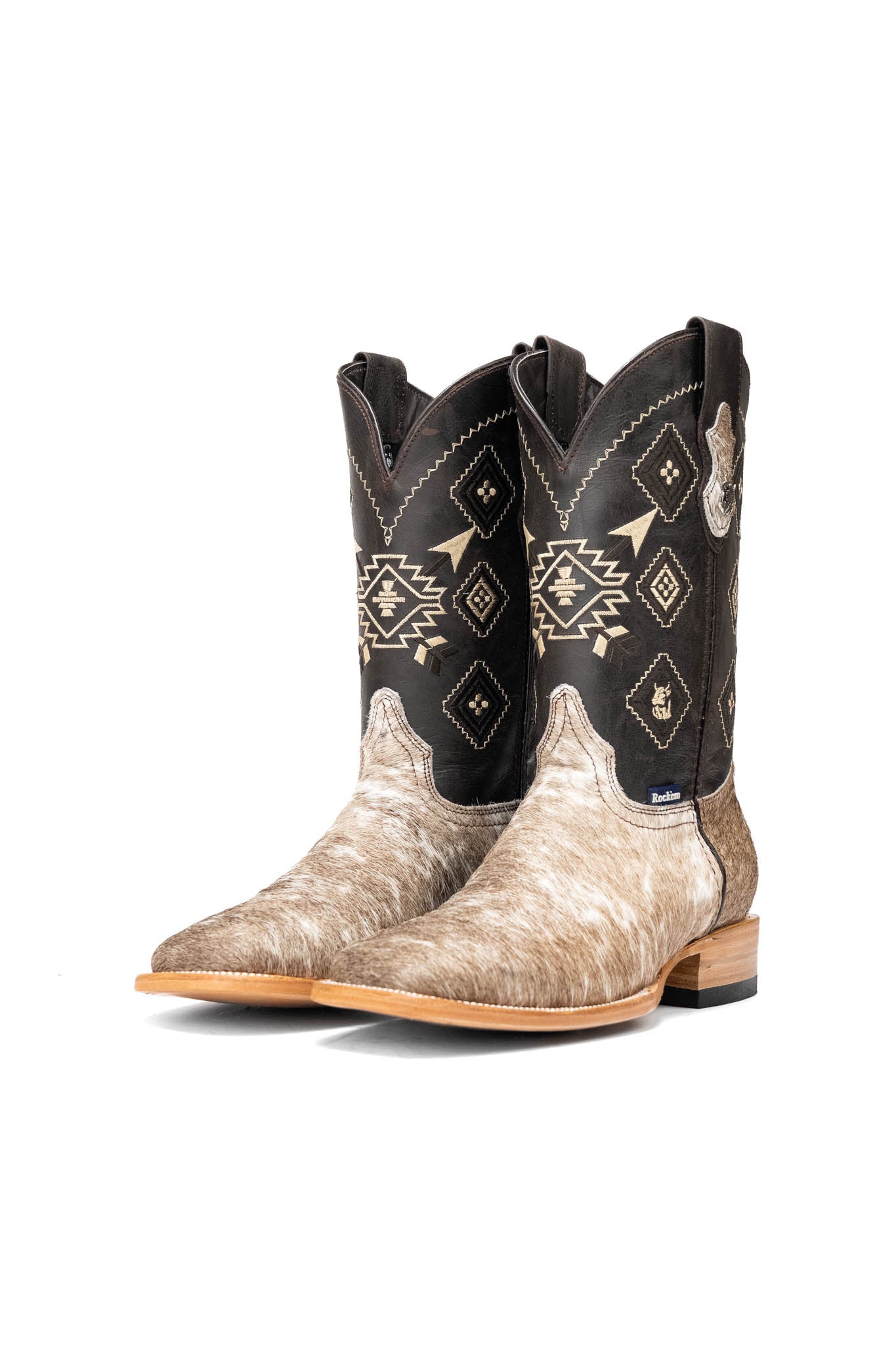Men's Cowhide Square Toe Cowboy Boot Size 10 Box PM26