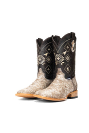 Men's Cowhide Square Toe Cowboy Boot Size 11 Box PM32