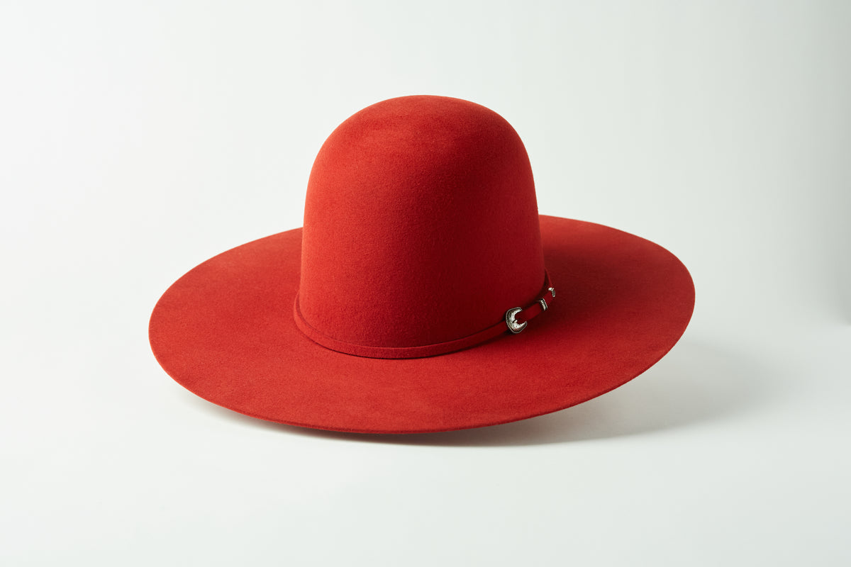 Serratelli 6X Red Beaumont Open Crown Felt Cowboy Hat