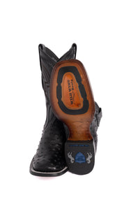 Ostrich Wild West Square Toe Cowboy Boot