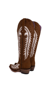 Amanda Tall Wide Calf Friendly Snip Toe Cowgirl Boot