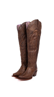 Maggie XL Wide Calf Friendly Snip Toe Cowgirl Boot