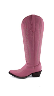 Valentina Tall Point Toe Wide Calf Friendly Cowgirl Boot