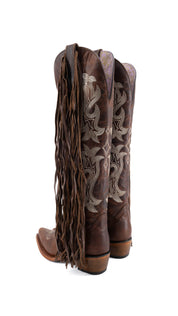 Maite Tall Fringe Snip Toe Cowgirl Boots