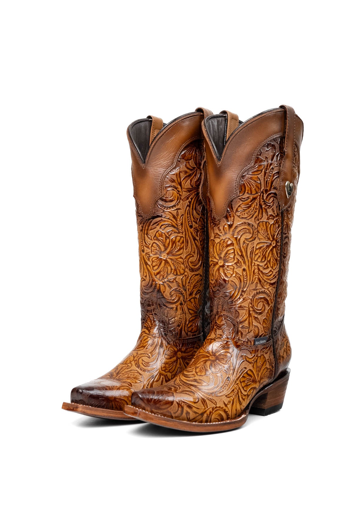 Mila Tooled Snip Toe Cowgirl Boot