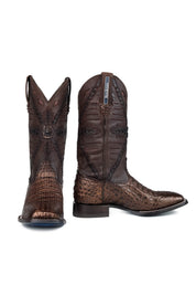 Caiman Hornback Belcrest Square Toe Cowboy Boot