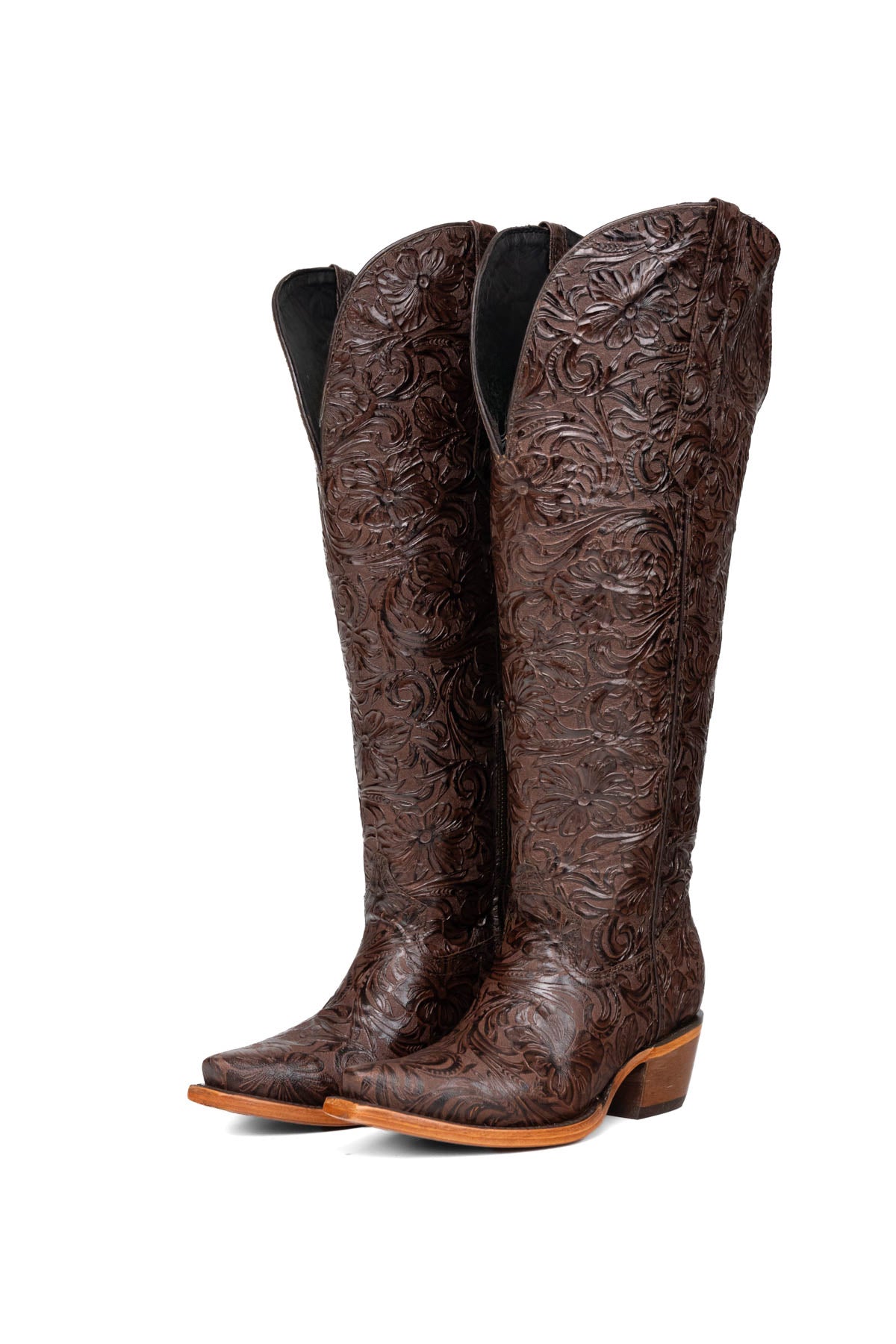 Nancy Tall Wide Calf Snip Toe Cowgirl Boot