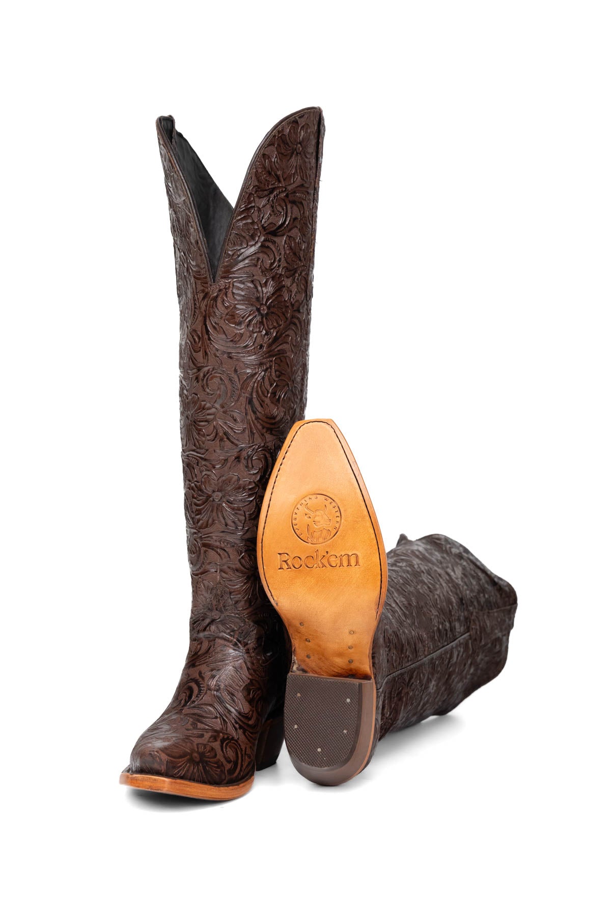 Nancy Tall Wide Calf Snip Toe Cowgirl Boot