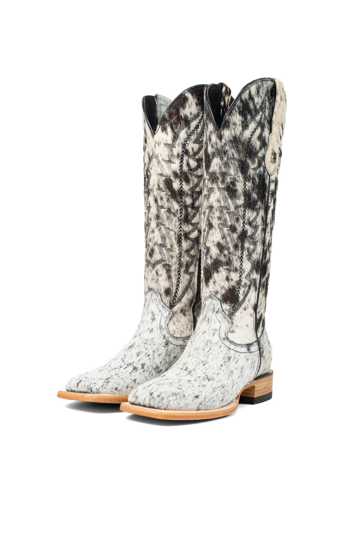 Carmina Tall Cowhide Square Toe Cowgirl Boot Size 7.5 Box DU35