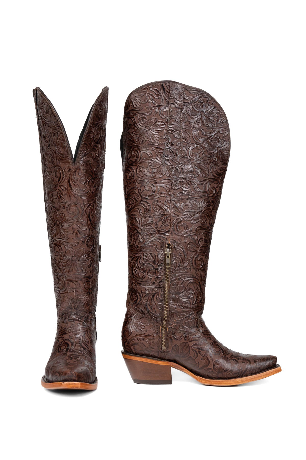 Nancy Tall Wide Calf Snip Toe Cowgirl Boot