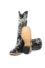 Carmina Tall Cowhide Square Toe Cowgirl Boot Size 8 Box DU36