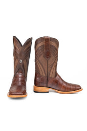 Monroe Gator Belly Square Toe Cowboy Boot