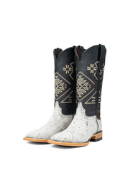 Women Aztec Cowhide Square Toe Cowgirl Boot Size 5.5 Box Du4