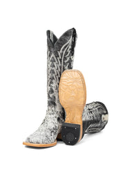 Carmina Tall Cowhide Square Toe Cowgirl Boot Size 8 Box DU37