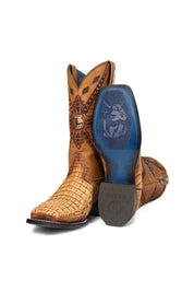 Caiman Hornback Belcrest Square Toe Cowboy Boot