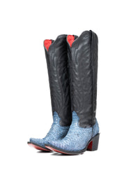 Kelly Python Exotic Tall Red Bottom Snip Toe Cowgirl Boot