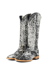 Carmina Tall Cowhide Square Toe Cowgirl Boot Size 8.5 Box DU40