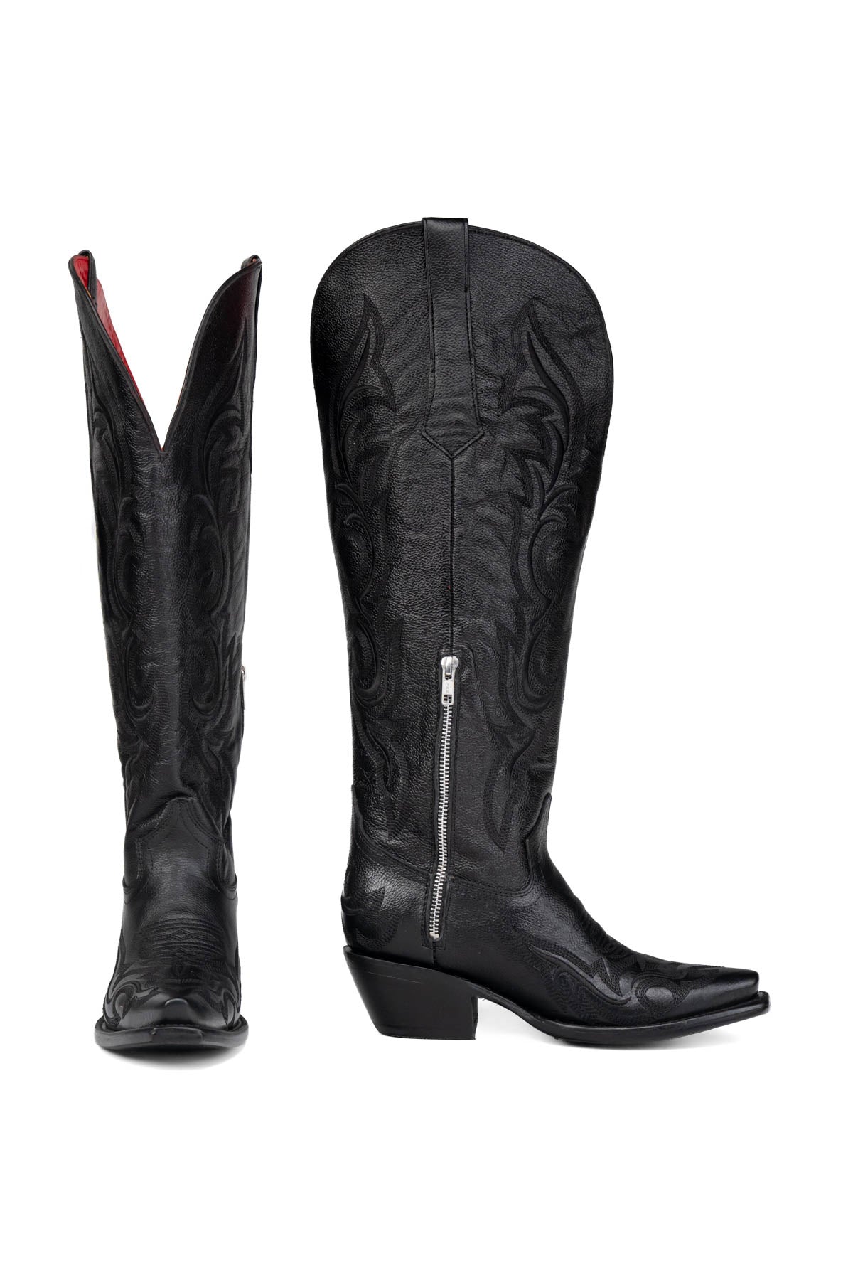 Jenny Tall Wide Calf Snip Toe Cowgirl Boot
