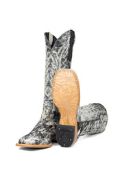 Carmina Tall Cowhide Square Toe Cowgirl Boot Size 8.5 Box DU40