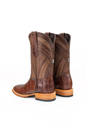 Monroe Gator Belly Square Toe Cowboy Boot