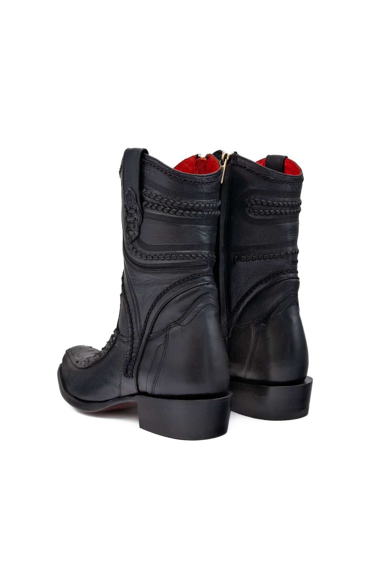 Python Hornstone  Red Bottom Narrow Toe Ankle Boot