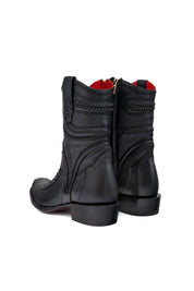 Python Hornstone  Red Bottom Narrow Toe Ankle Boot