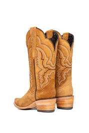 Iris Suede Wide Calf Snip Toe Cowgirl Boot