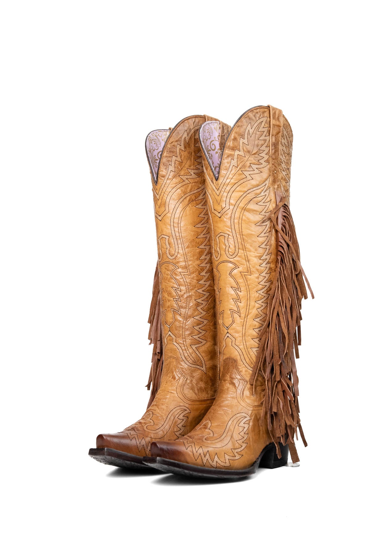 Briseida Fringe Tall Snip Toe Cowgirl Boot